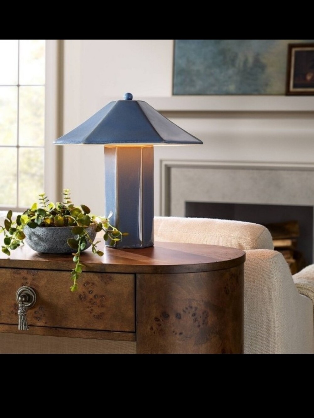Ceramic Table Lamp Blue - Threshold designed with Studio McGee